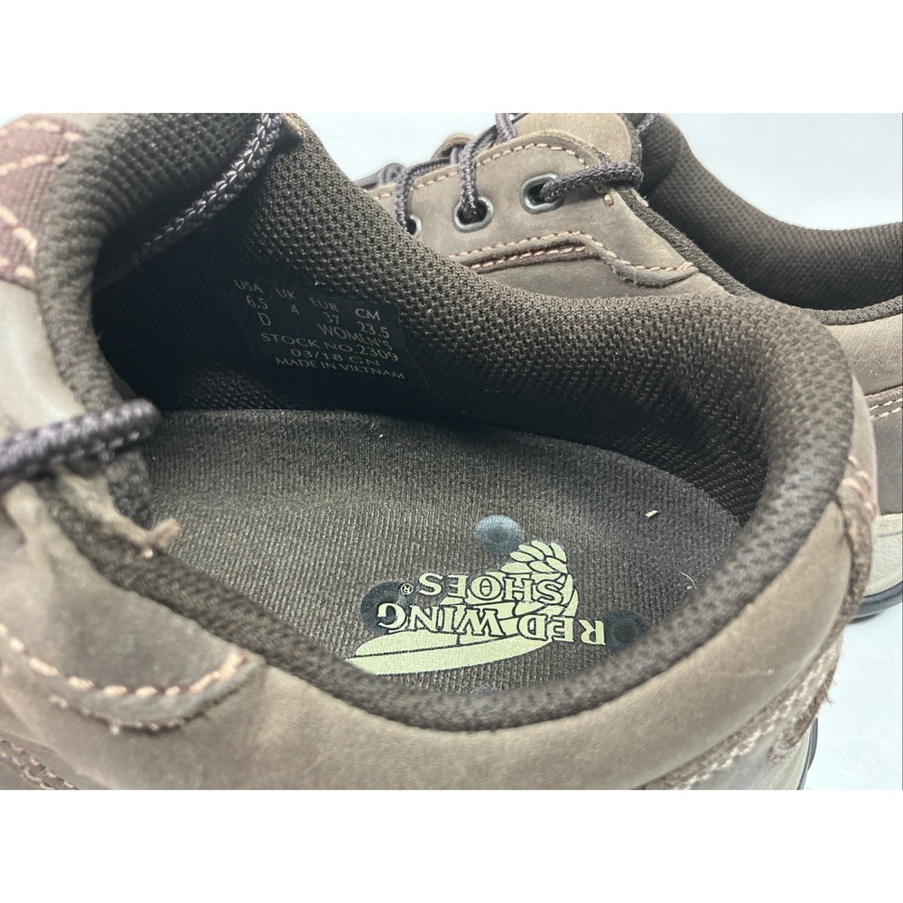 Red Wing Shoes Womens Size 6.5 D Brown Leather Derby Steel Toe Work Shoes 2309 - Picture 7 of 10